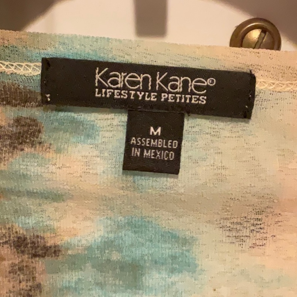 NWOT Karen Kane Tie-Dye V-Neck Top - Picture 2 of 4